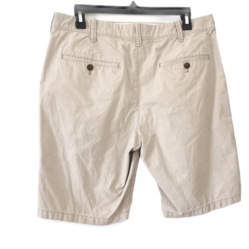 Express Mens Classic Fit Chino Shorts Tan‎ Khaki Cotton Size 31 Summer Casual
